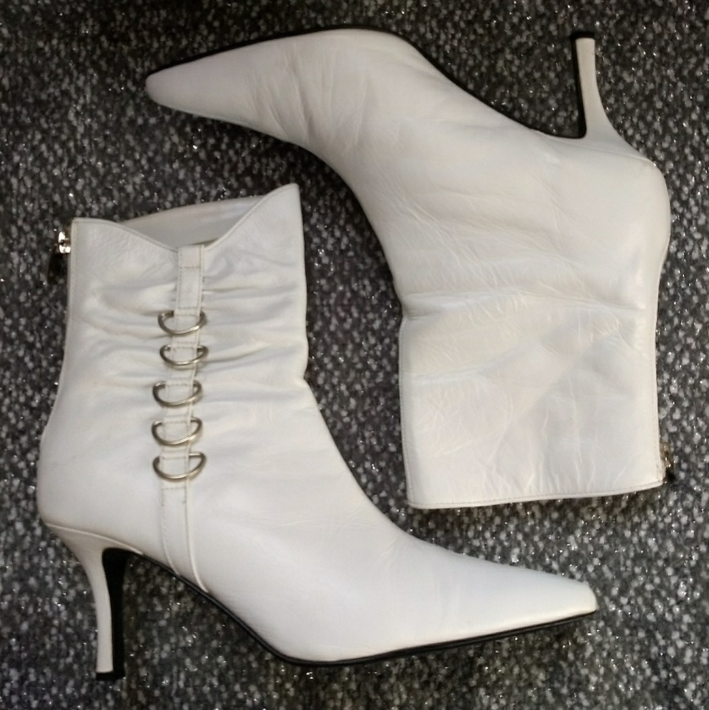 Genuine Leather White Boots